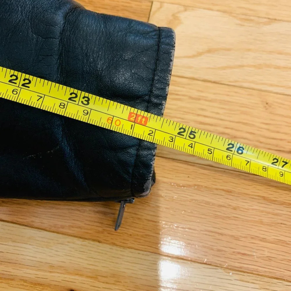 Vintage 90s Leather Biker Jacket Size Medium - Picture 9 of 15